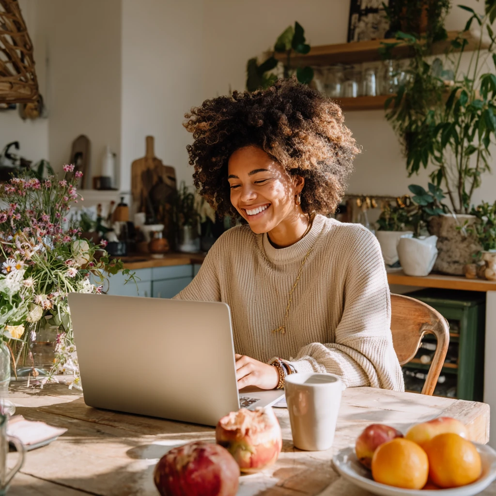 A relaxed customer enjoying a smoothly working computer